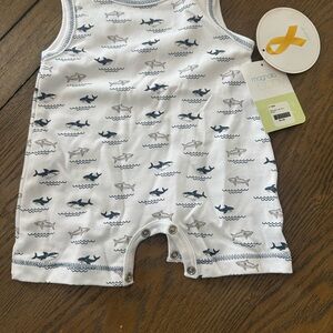 Magnolia Baby Shark Print Romper